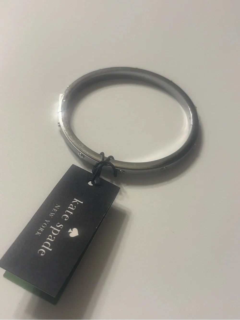 kate spade Silver Crystal Accent Bangle Bracelet
